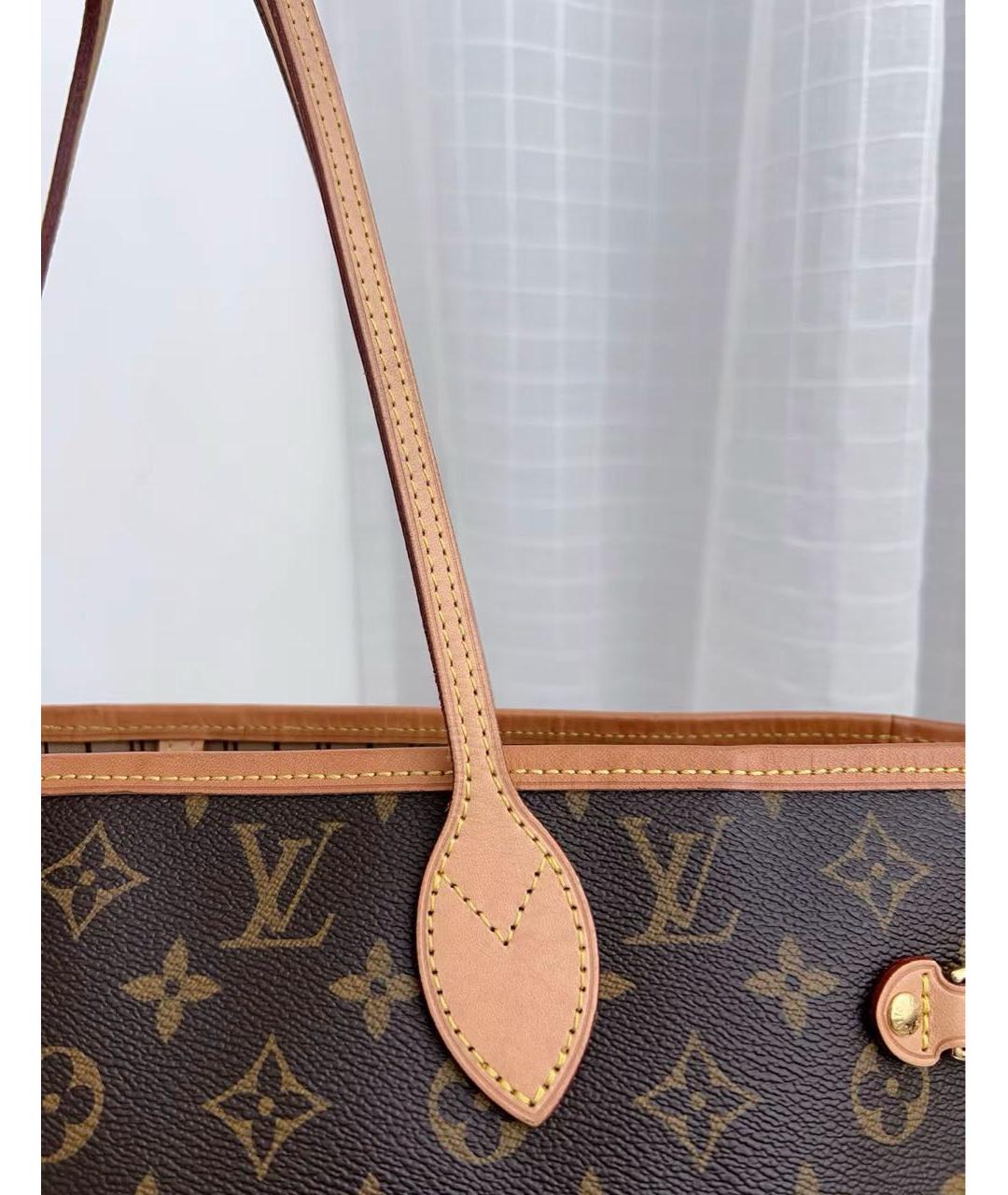 LOUIS VUITTON Коричневая канва сумка тоут, фото 6