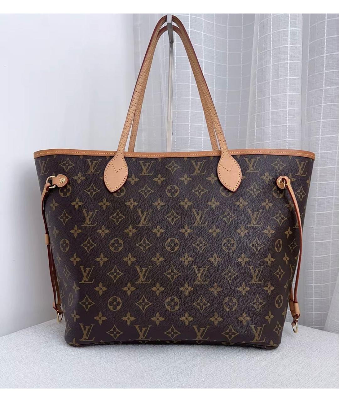 LOUIS VUITTON Коричневая канва сумка тоут, фото 9