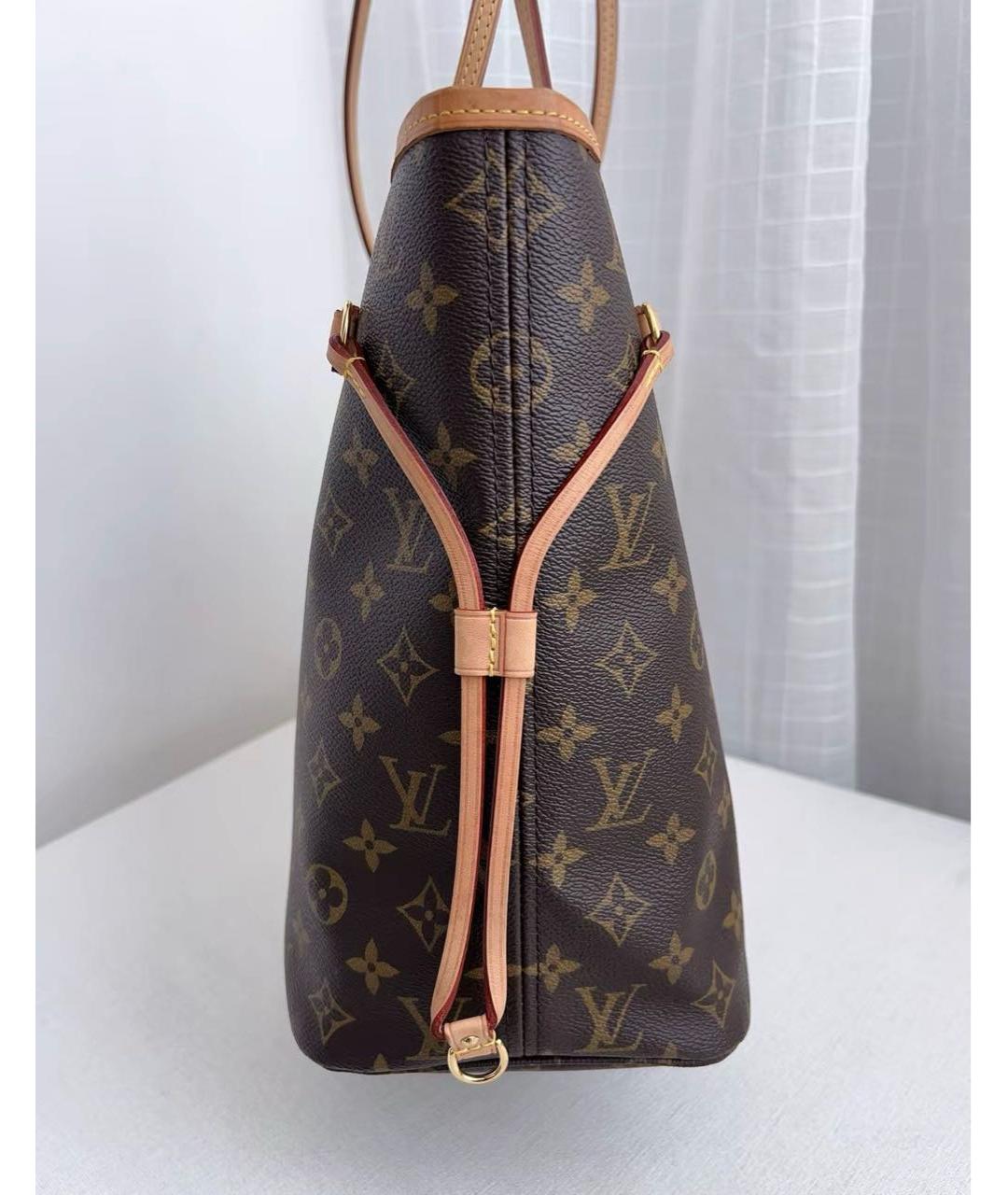 LOUIS VUITTON Коричневая канва сумка тоут, фото 3