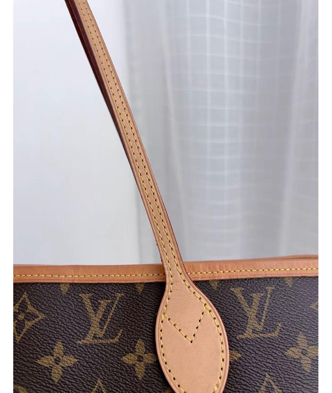 LOUIS VUITTON Коричневая канва сумка тоут, фото 5