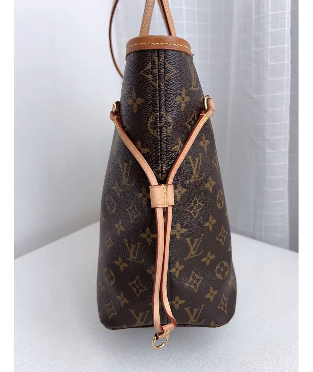 LOUIS VUITTON Коричневая канва сумка тоут, фото 4