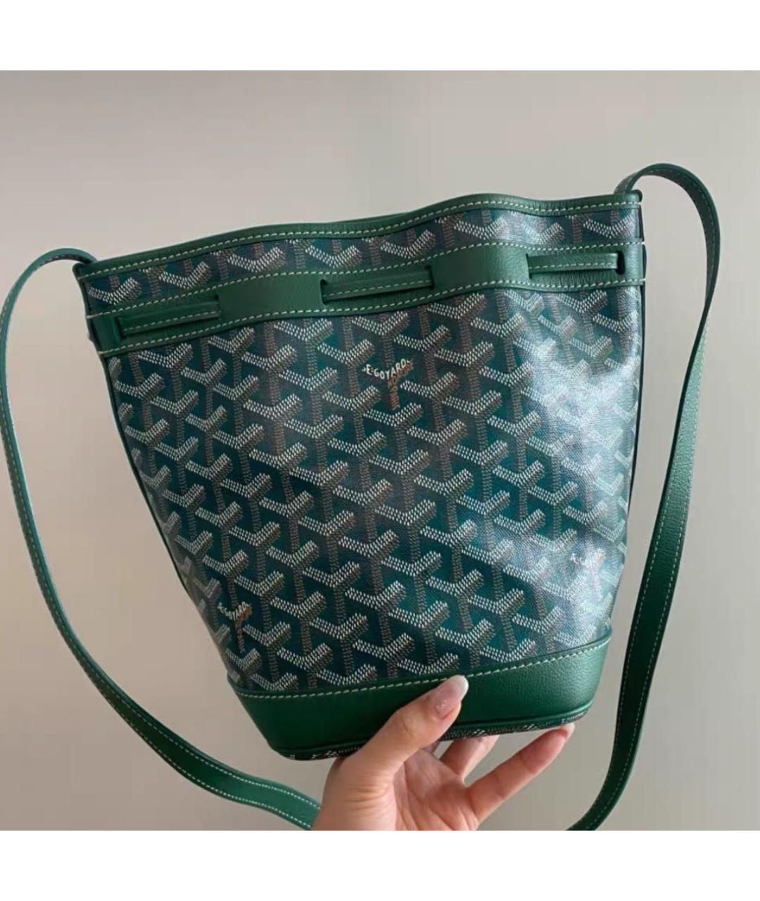 GOYARD Зеленая канва сумка через плечо, фото 3