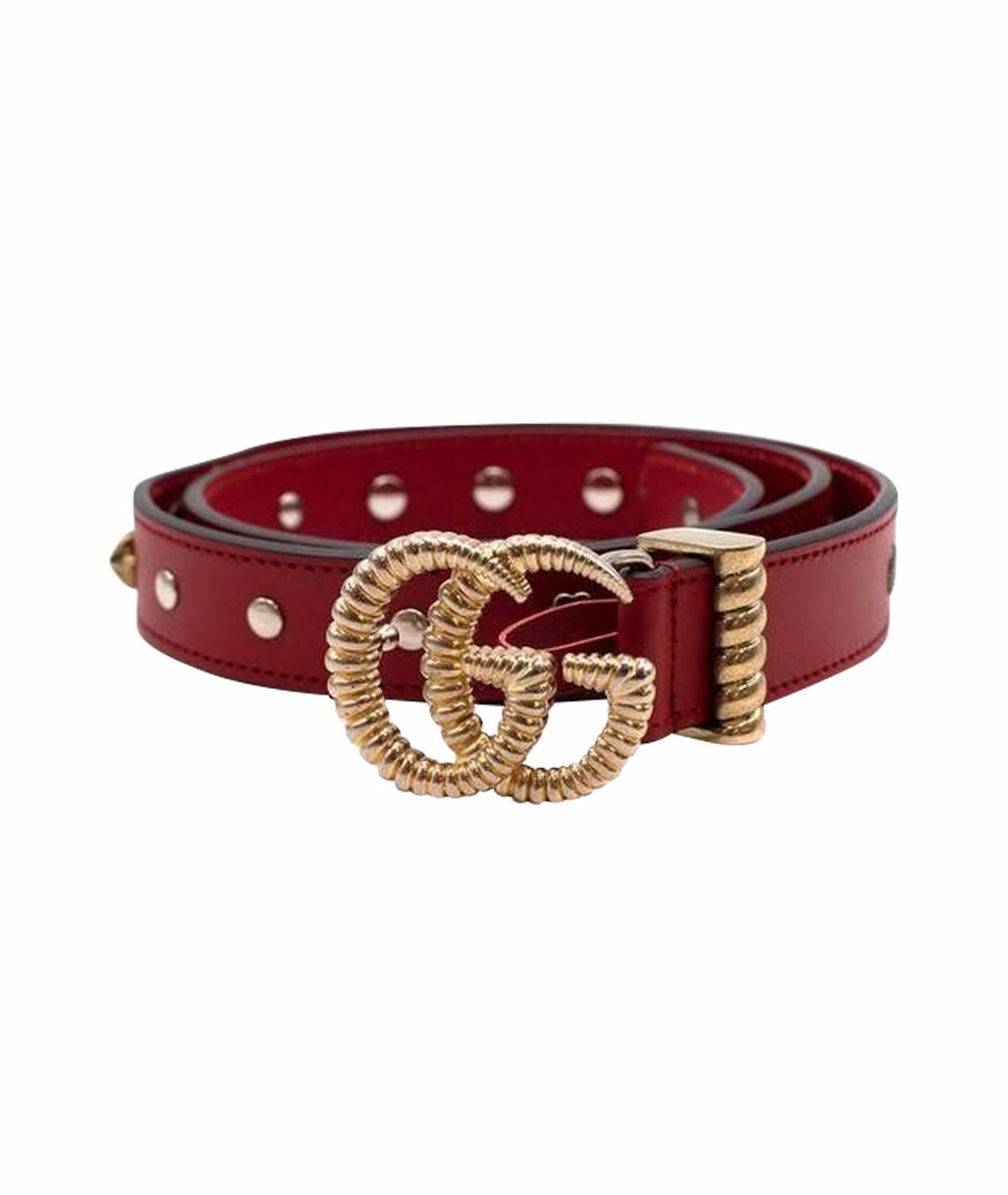 GUCCI Бордовый кожаный ремень, фото 1