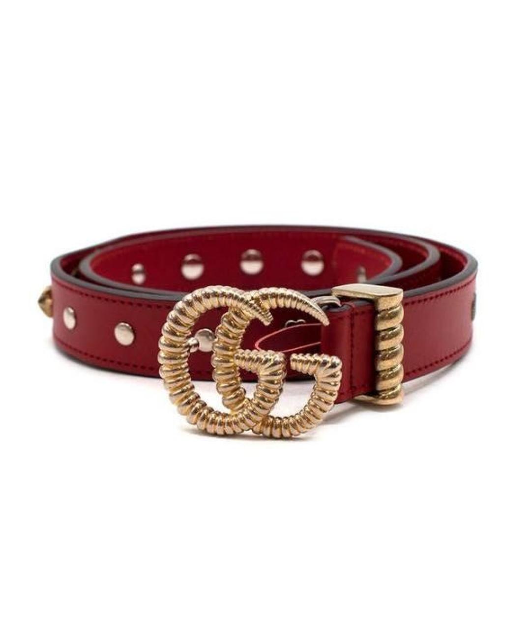 GUCCI Бордовый кожаный ремень, фото 8
