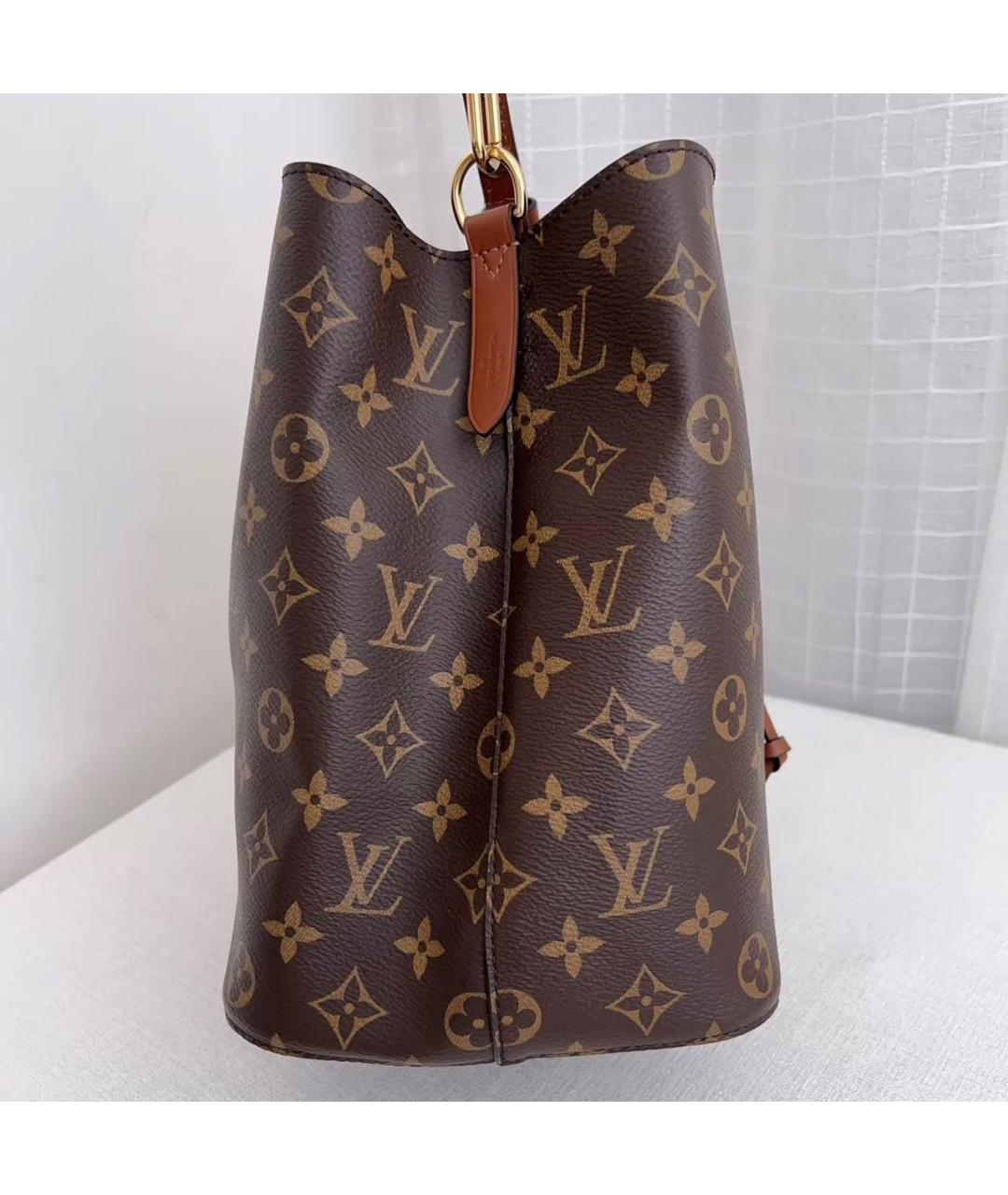 LOUIS VUITTON Коричневая канва сумка тоут, фото 4
