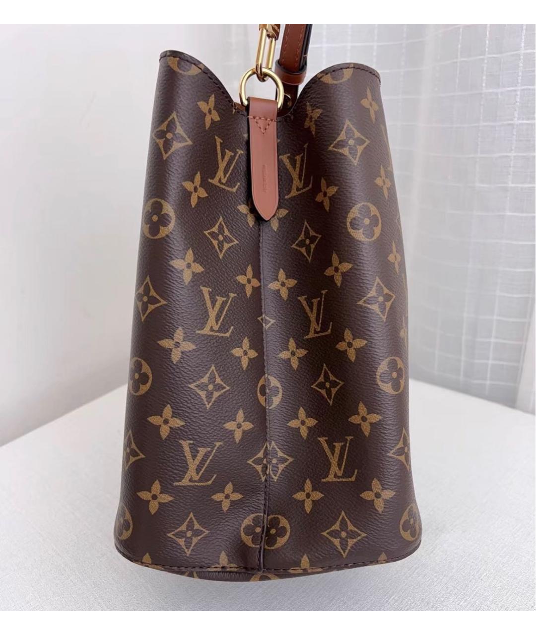 LOUIS VUITTON Коричневая канва сумка тоут, фото 3