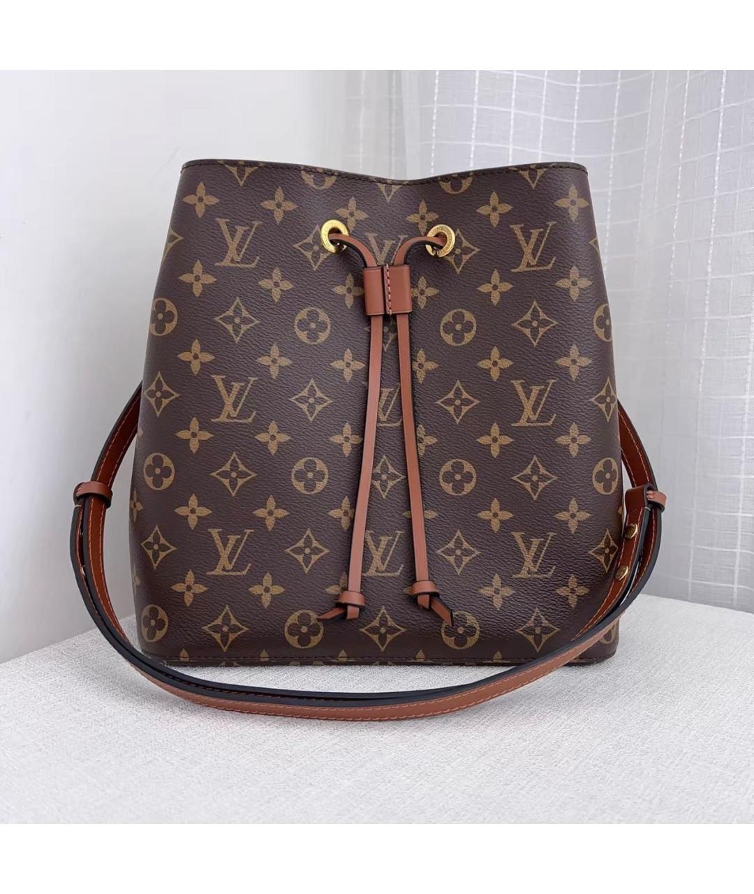 LOUIS VUITTON Коричневая канва сумка тоут, фото 8