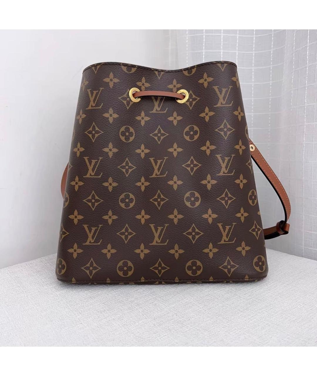 LOUIS VUITTON Коричневая канва сумка тоут, фото 2