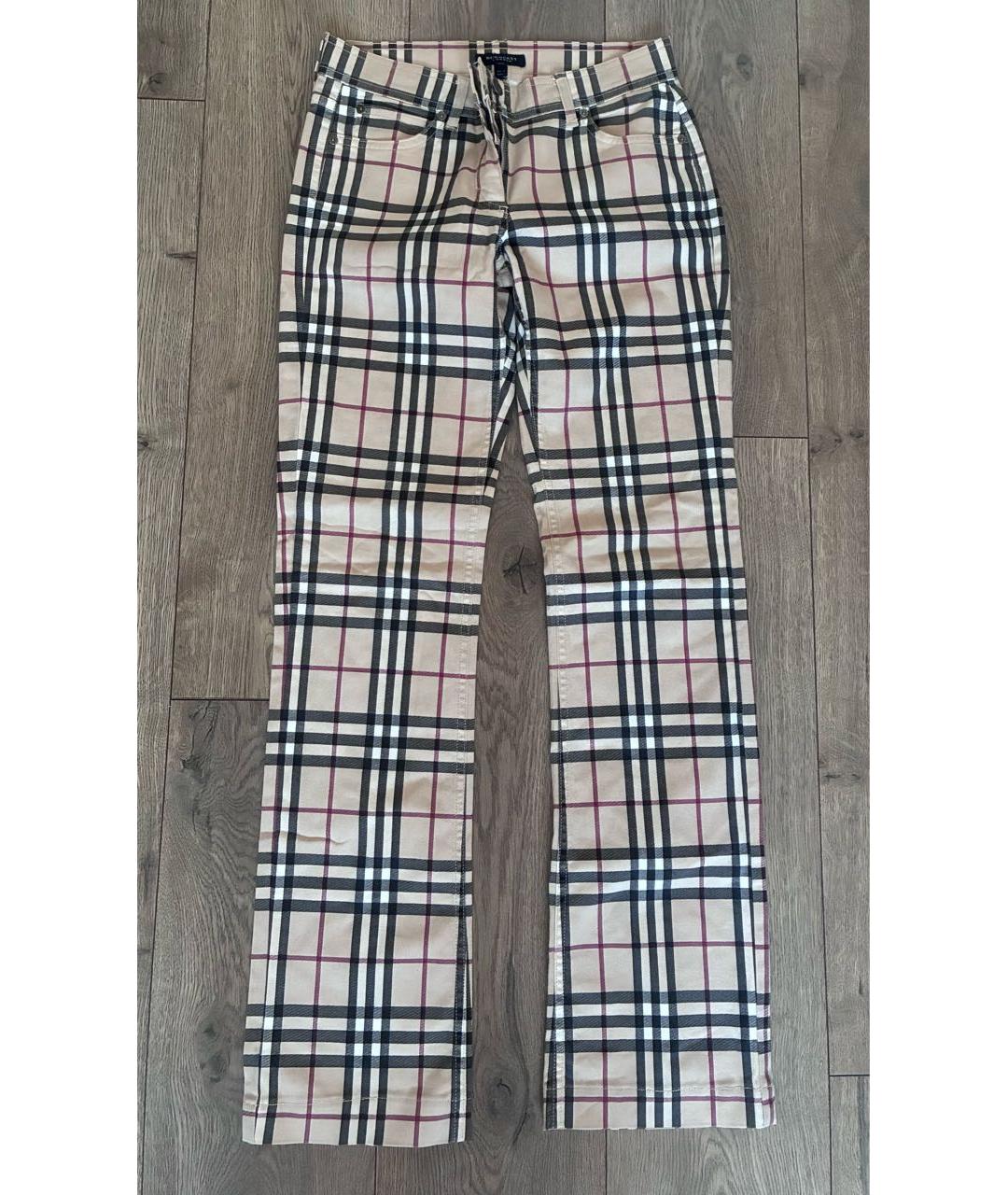 BURBERRY Бежевые деним прямые брюки, фото 2