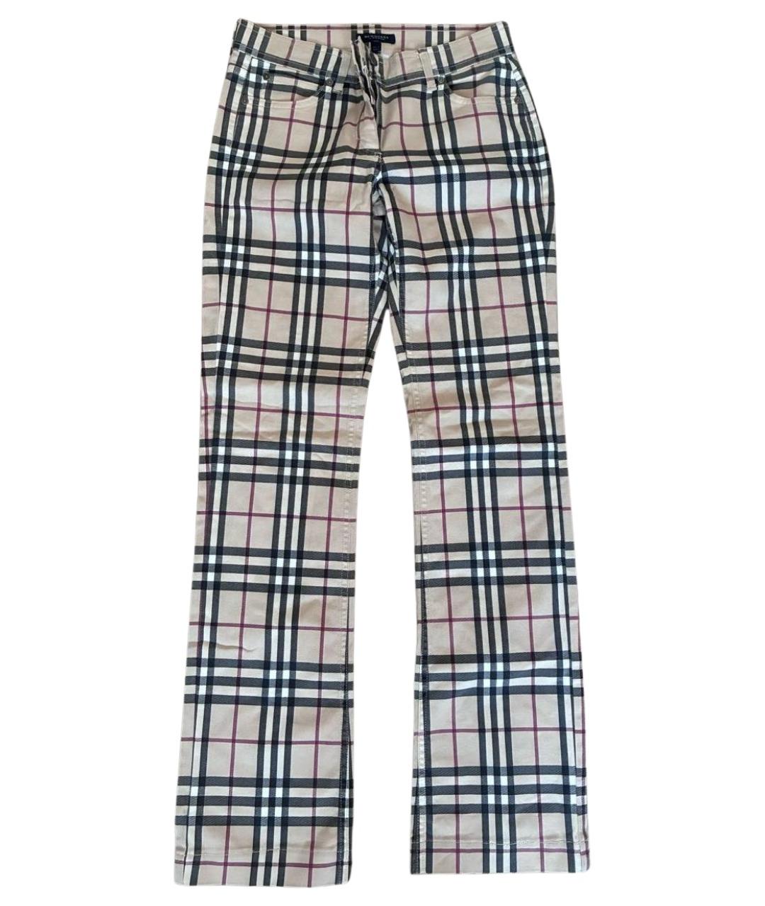 BURBERRY Бежевые деним прямые брюки, фото 1