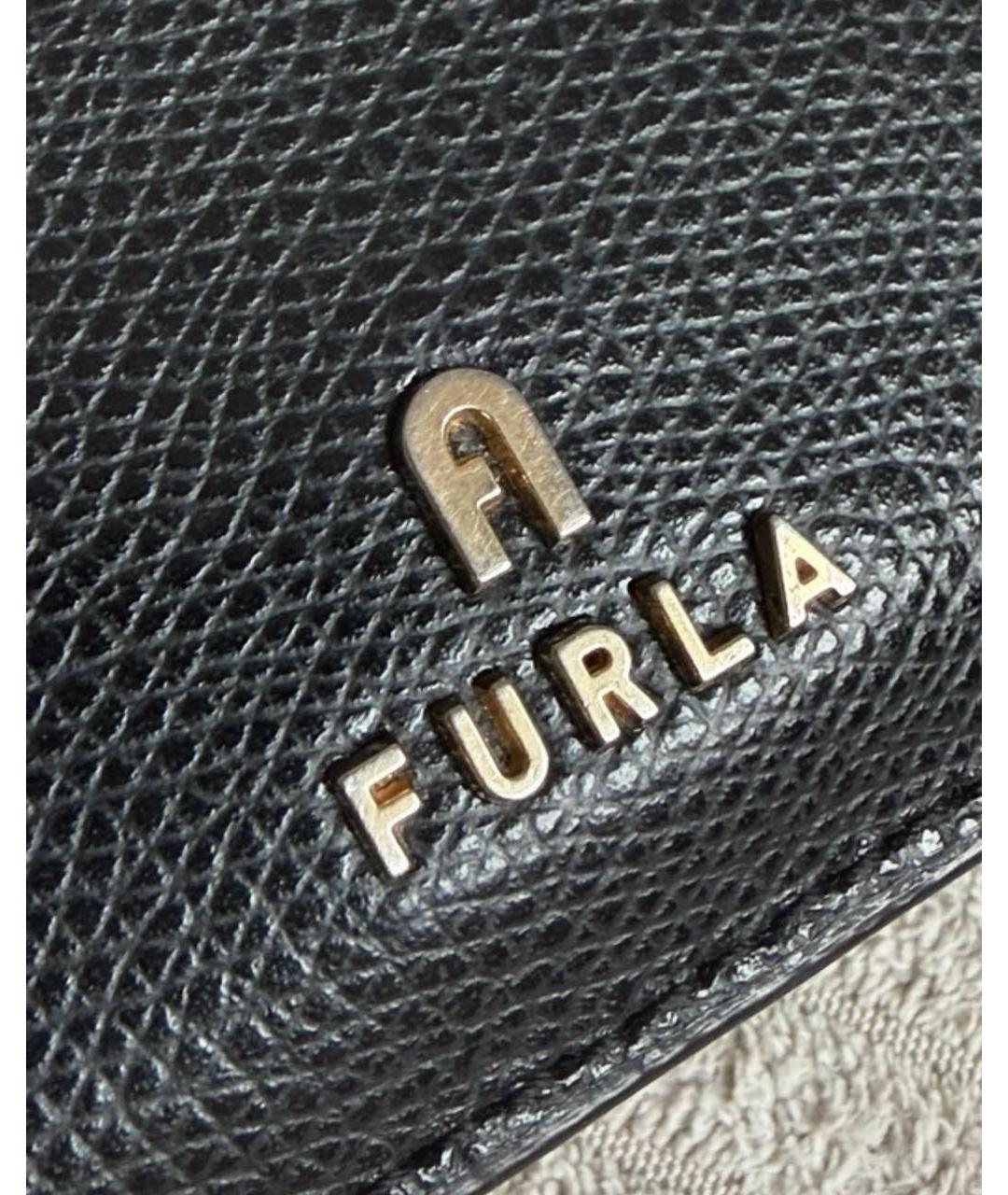 FURLA Черный кожаный кардхолдер, фото 4