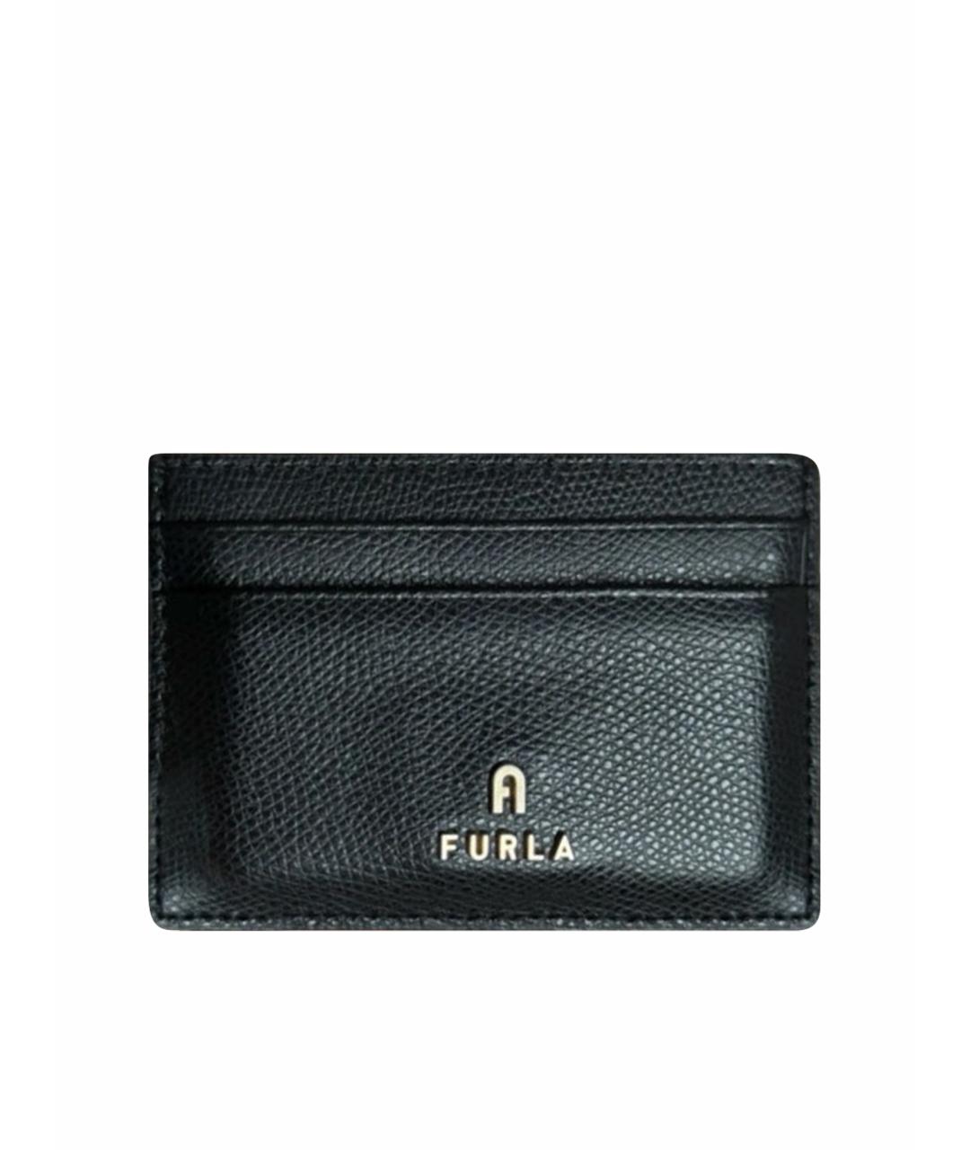 FURLA Черный кожаный кардхолдер, фото 1