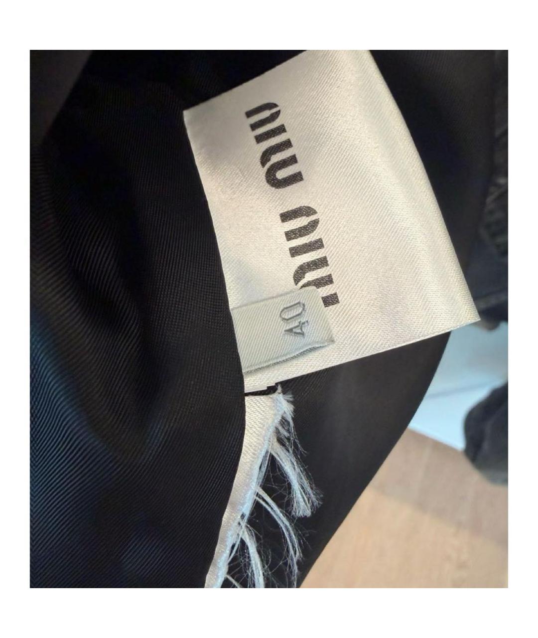 MIU MIU Черная деним куртка, фото 3