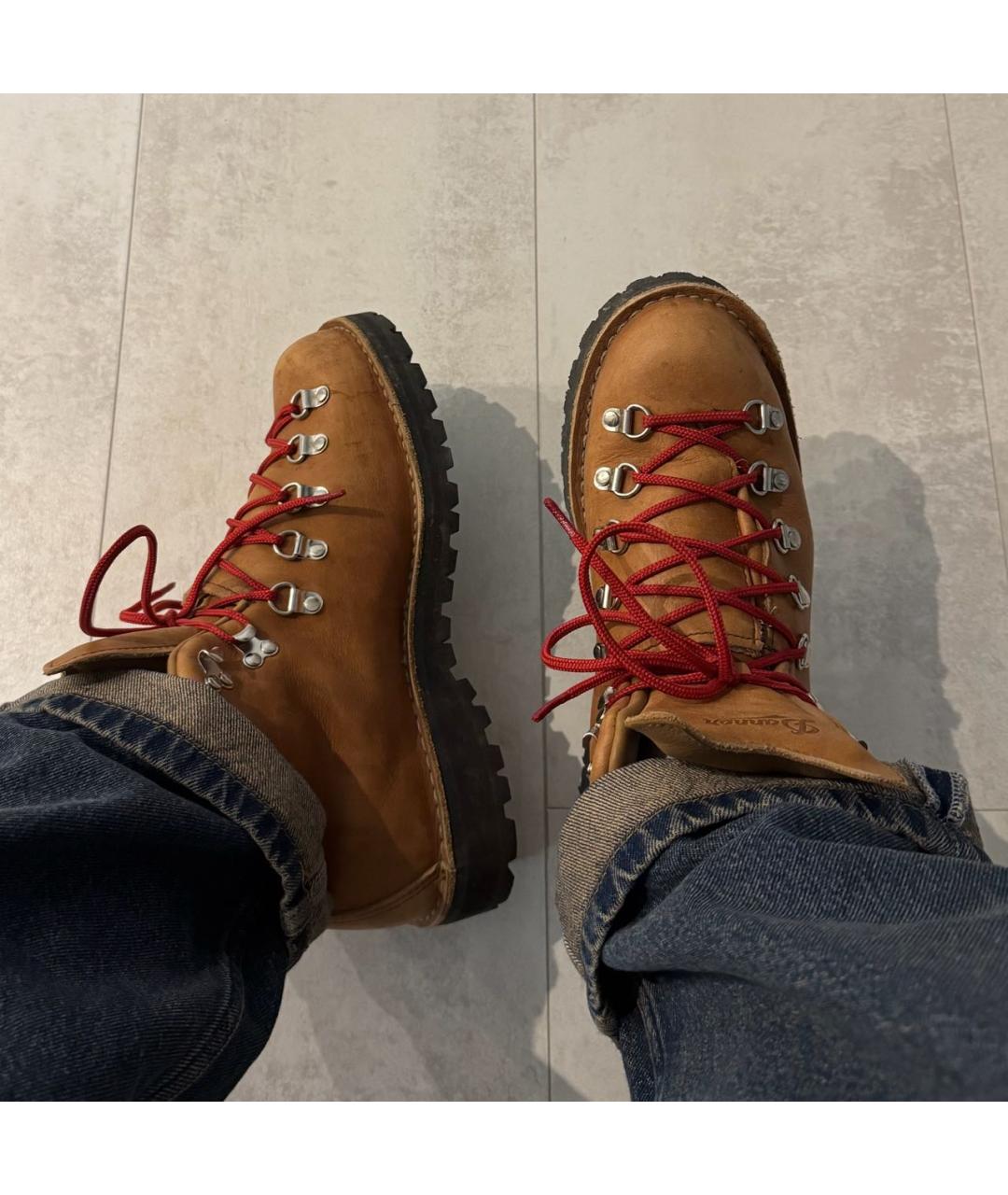 DANNER Оранжевые кожаные низкие ботинки, фото 2