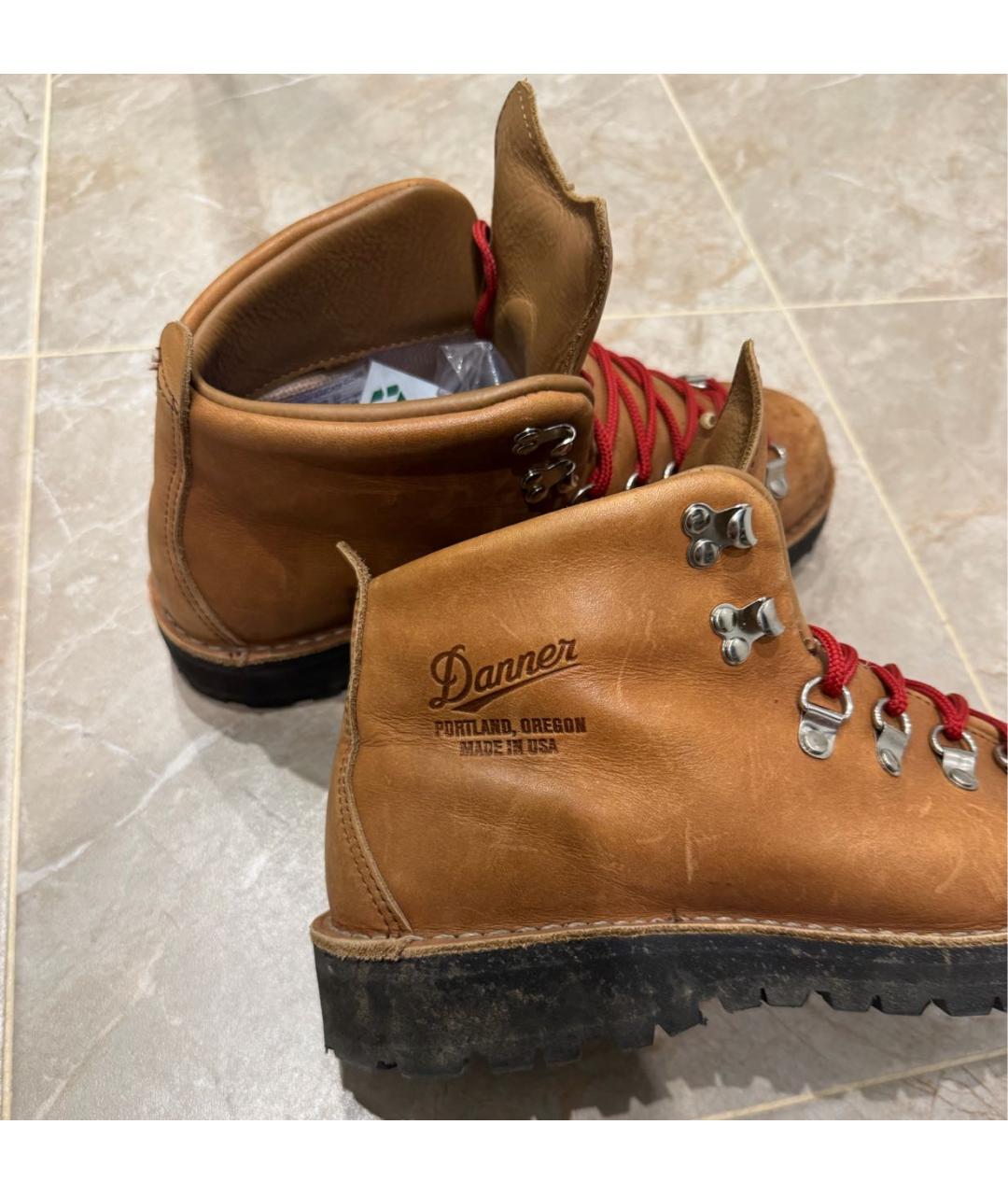 DANNER Оранжевые кожаные низкие ботинки, фото 4