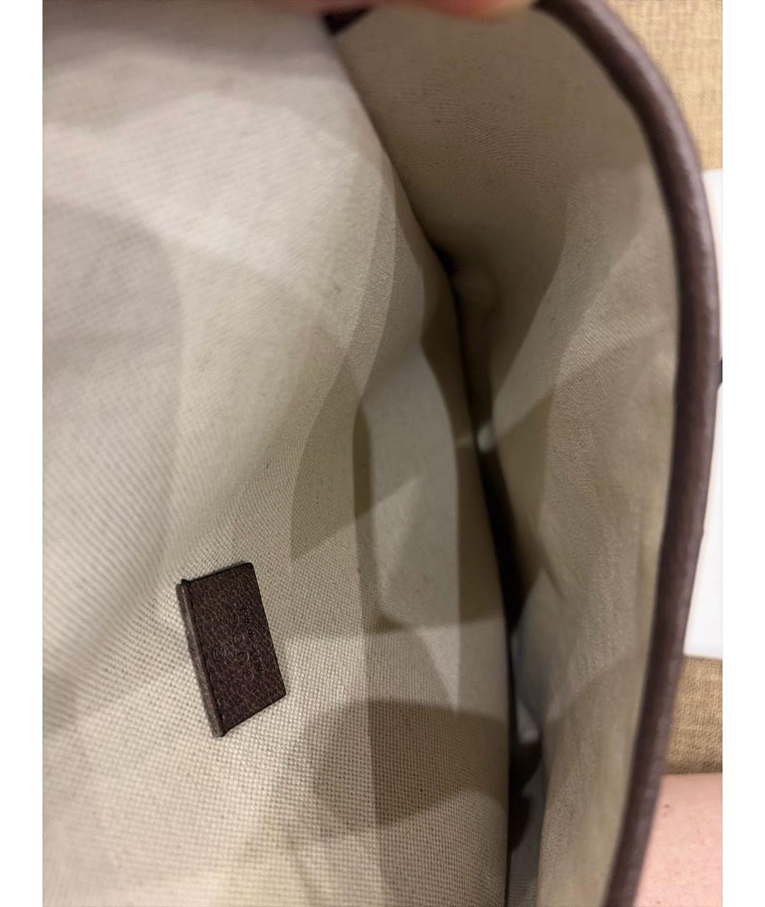 GUCCI Коричневая канва сумка через плечо, фото 4