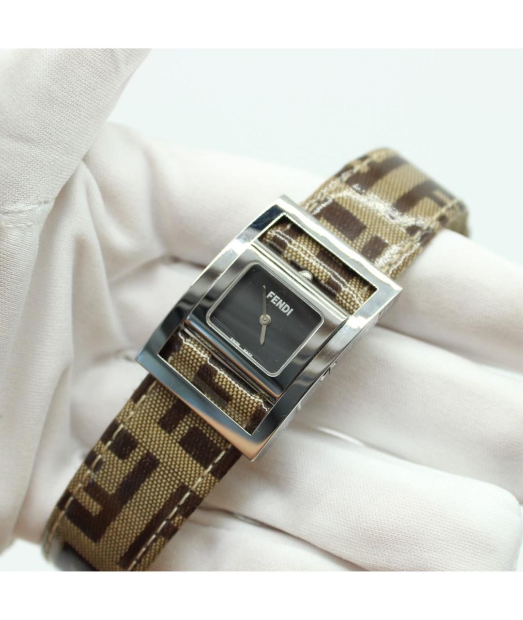 FENDI Коричневые стальные часы, фото 8