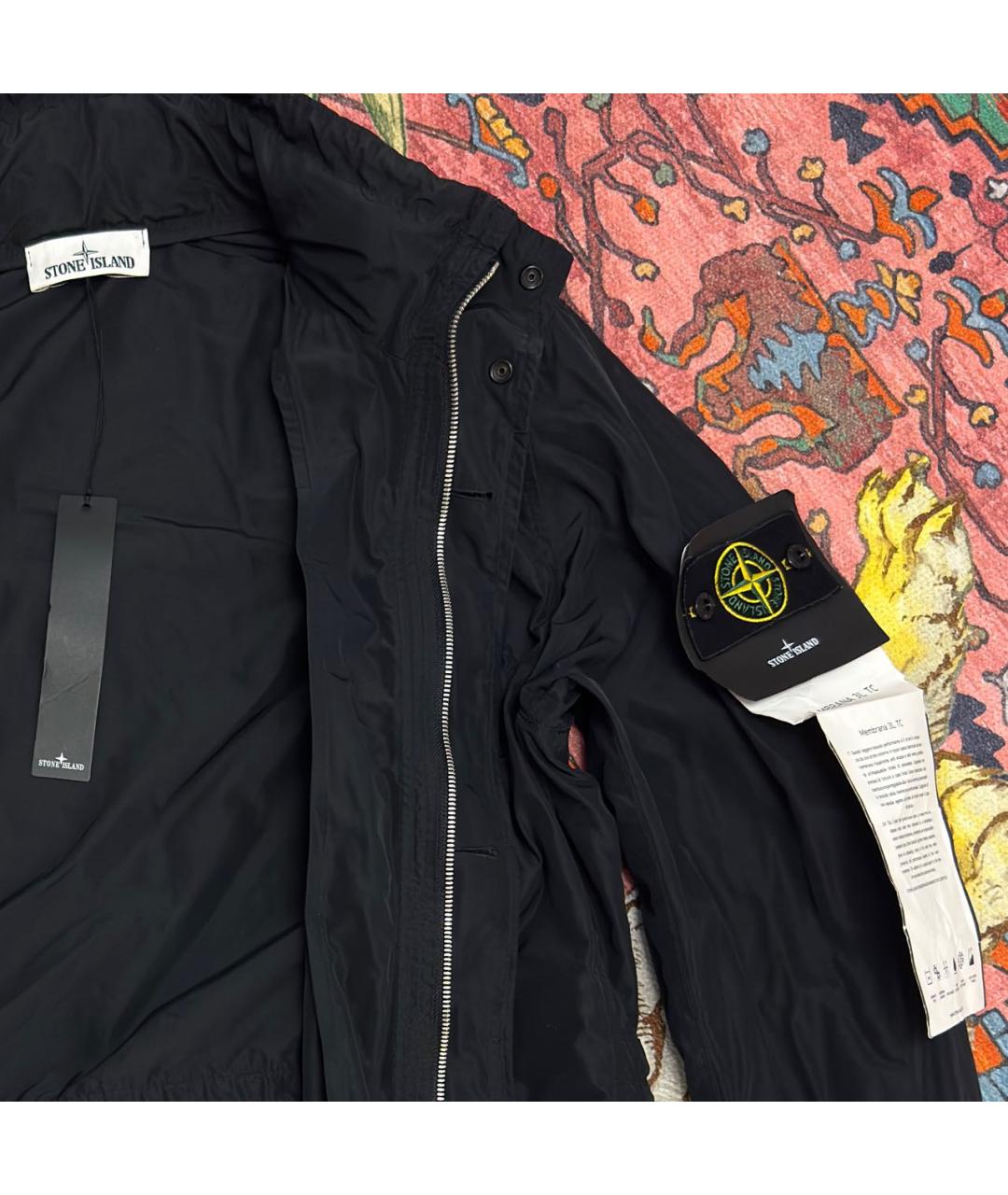 STONE ISLAND Черная нейлоновая куртка, фото 4