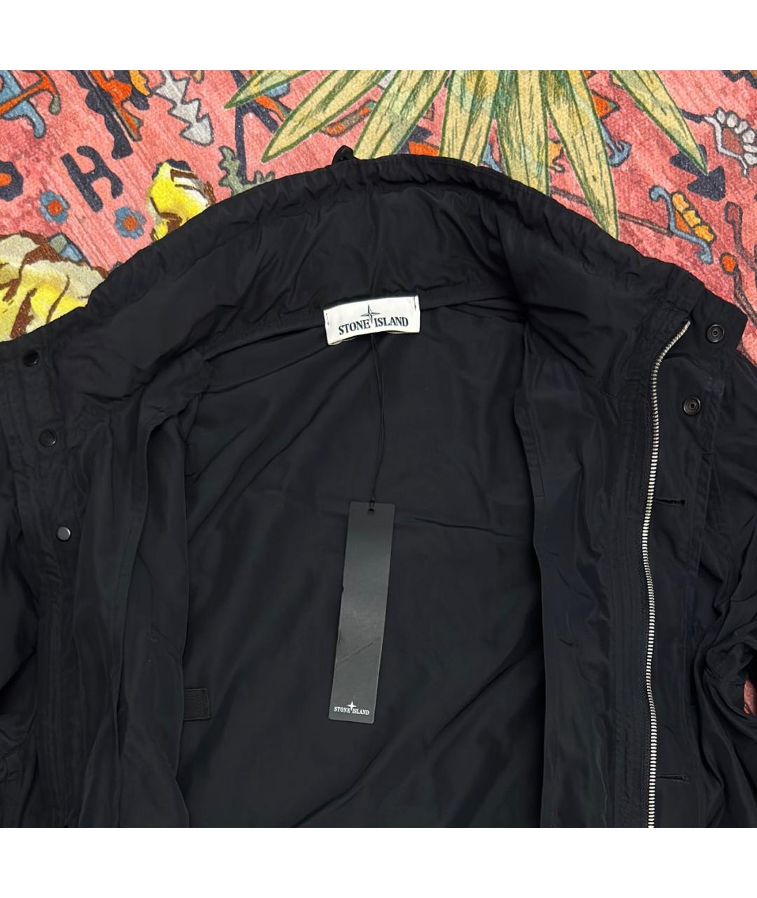 STONE ISLAND Черная нейлоновая куртка, фото 3