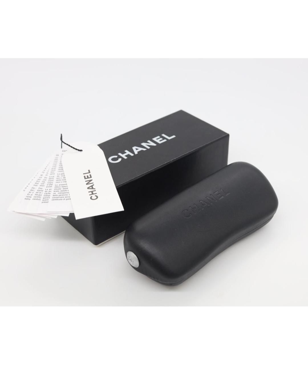 CHANEL Золотые металлические солнцезащитные очки, фото 4