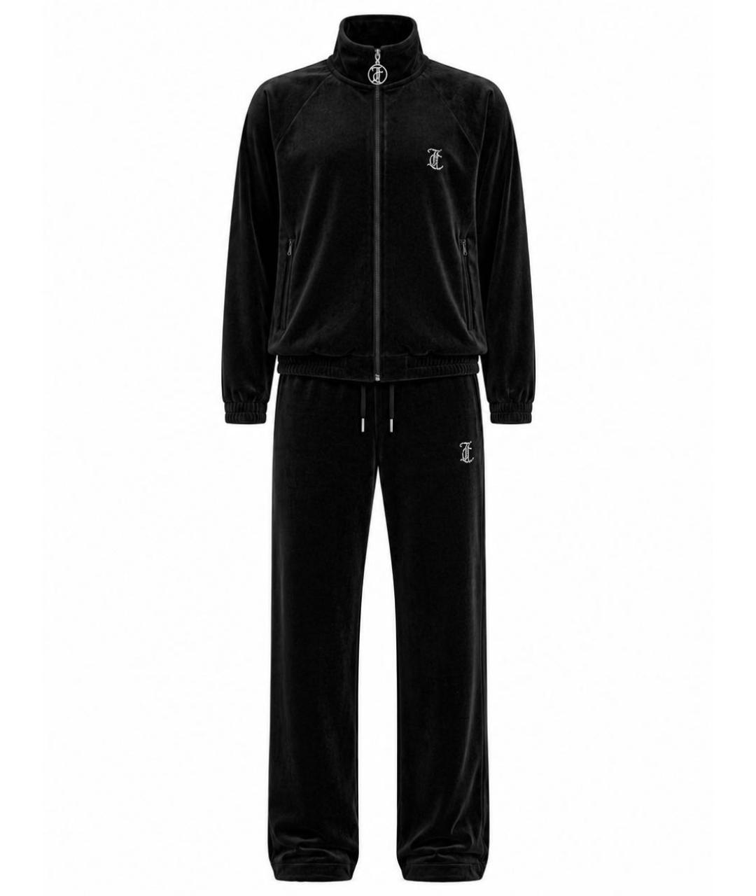 JUICY COUTURE Черный велюровый костюм с брюками, фото 1