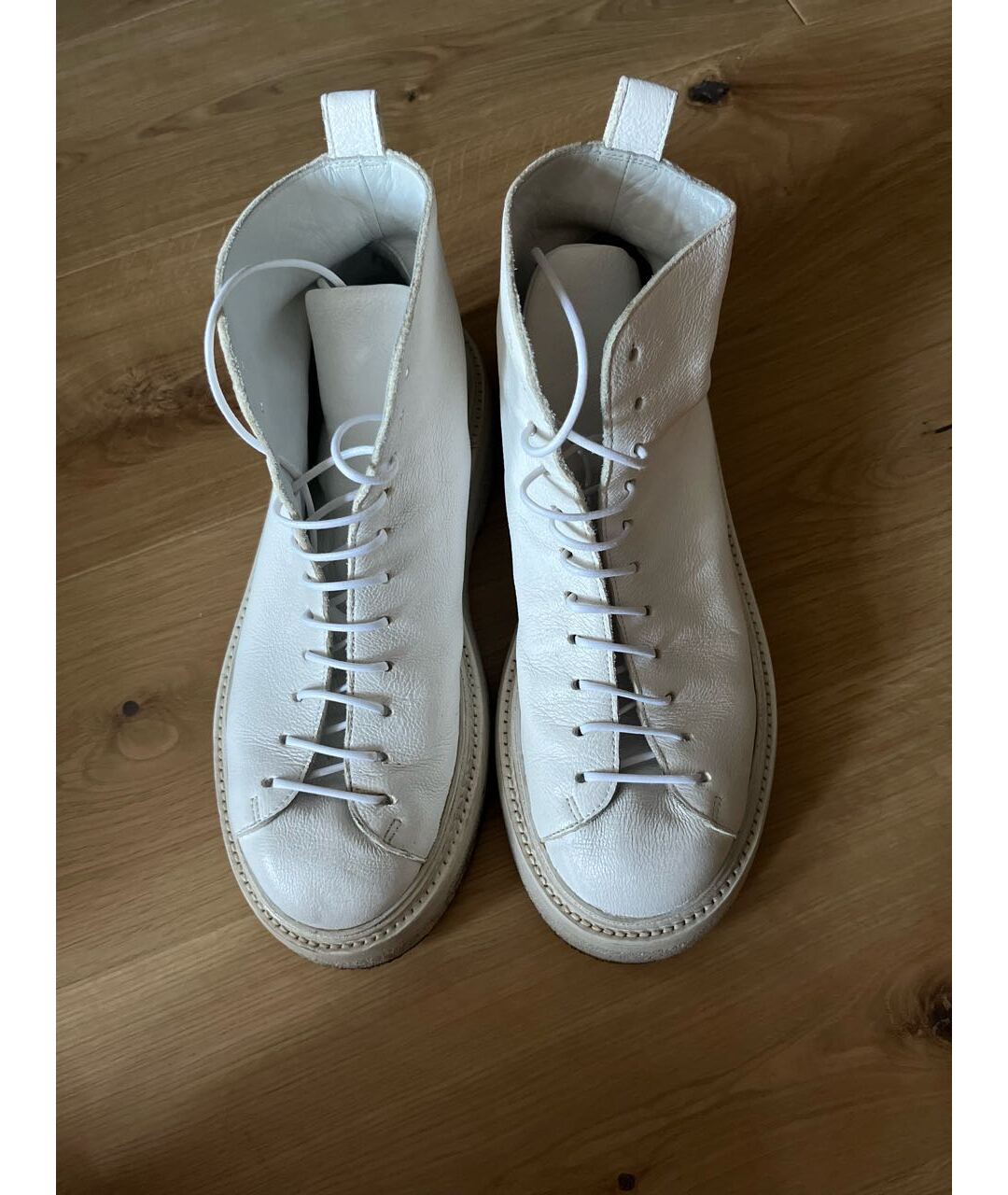 MARSELL Белые кожаные ботинки, фото 7