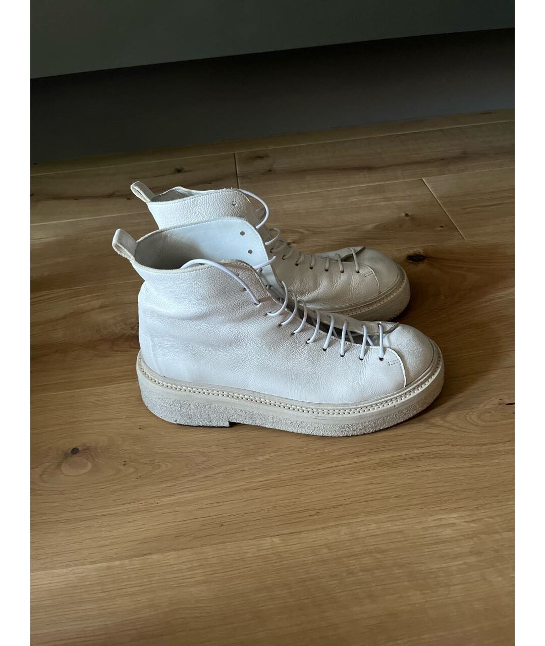 MARSELL Белые кожаные ботинки, фото 6