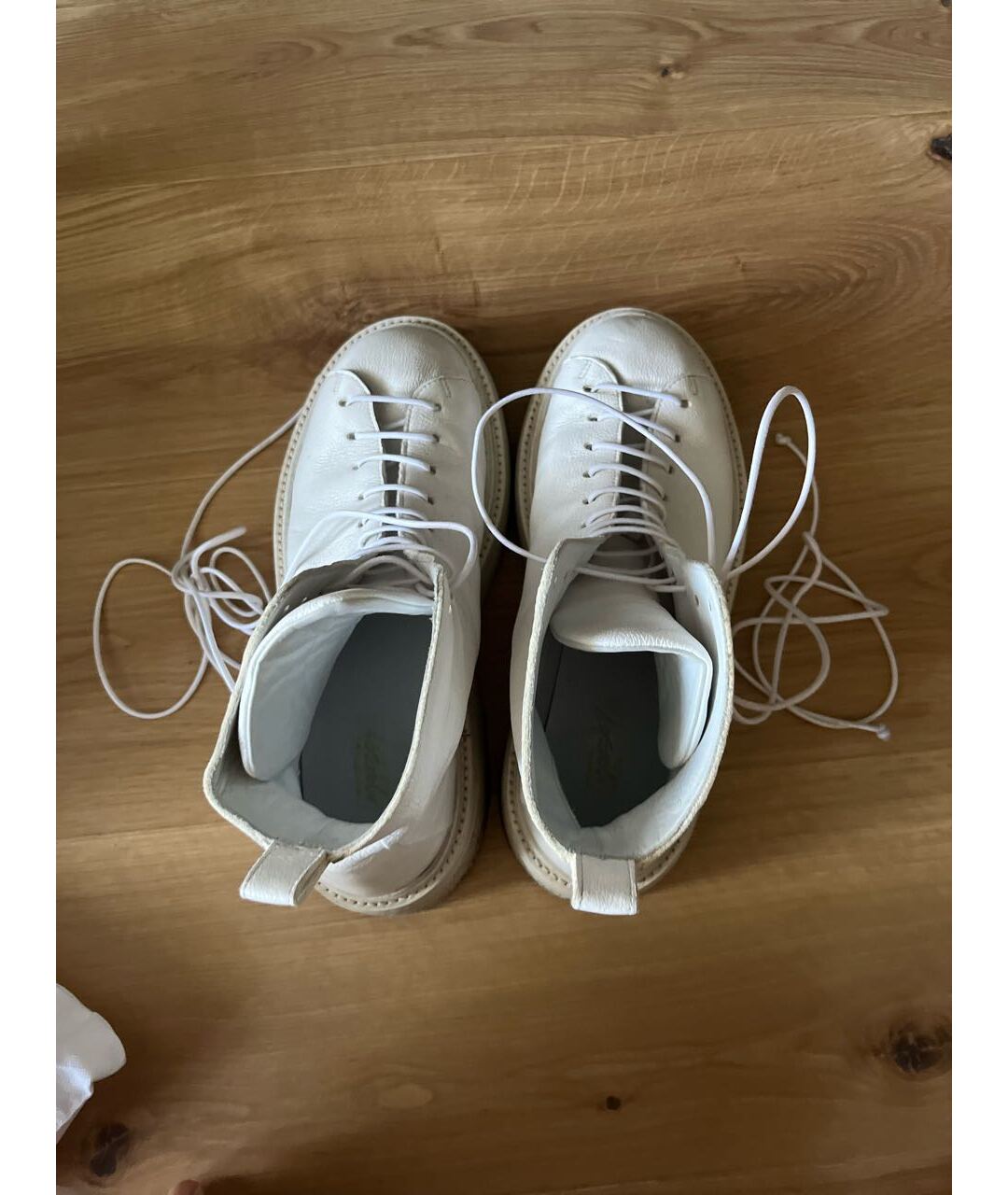 MARSELL Белые кожаные ботинки, фото 3
