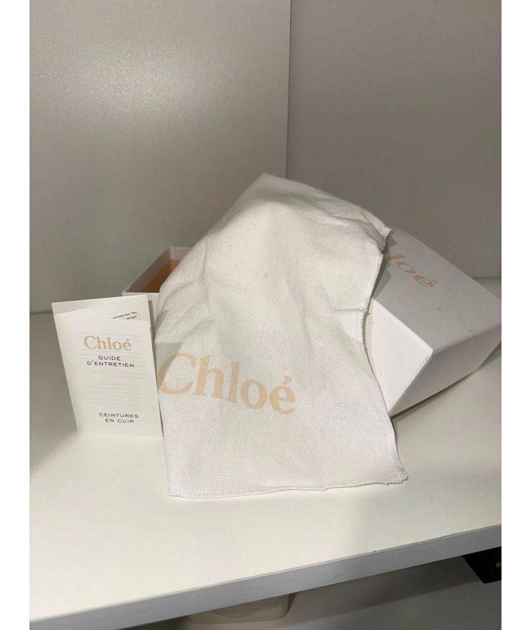 CHLOE Бежевый кожаный ремень, фото 7
