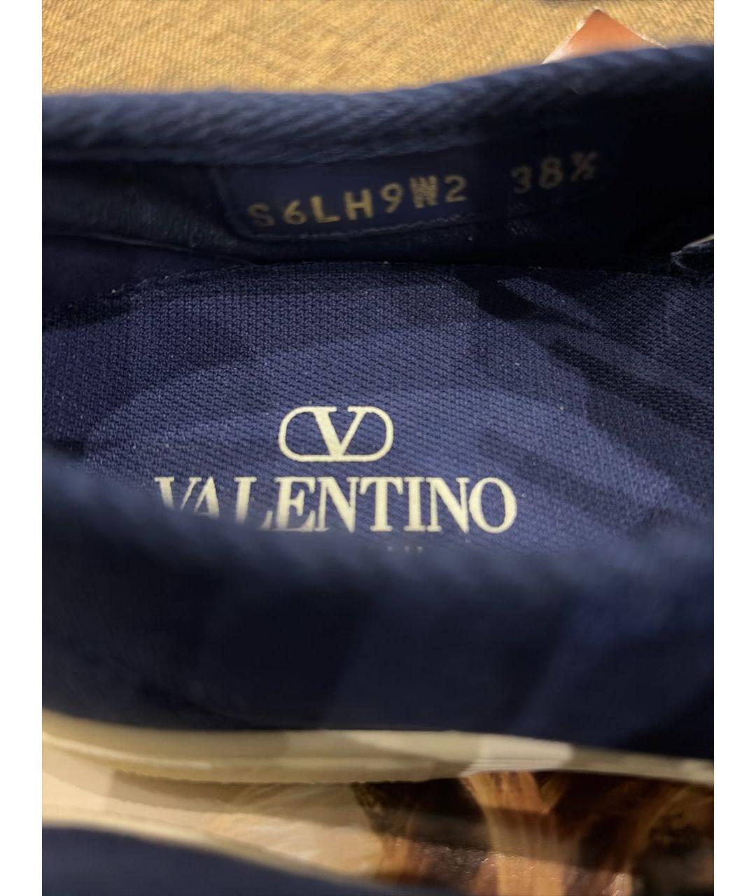 VALENTINO Темно-синие текстильные балетки, фото 5