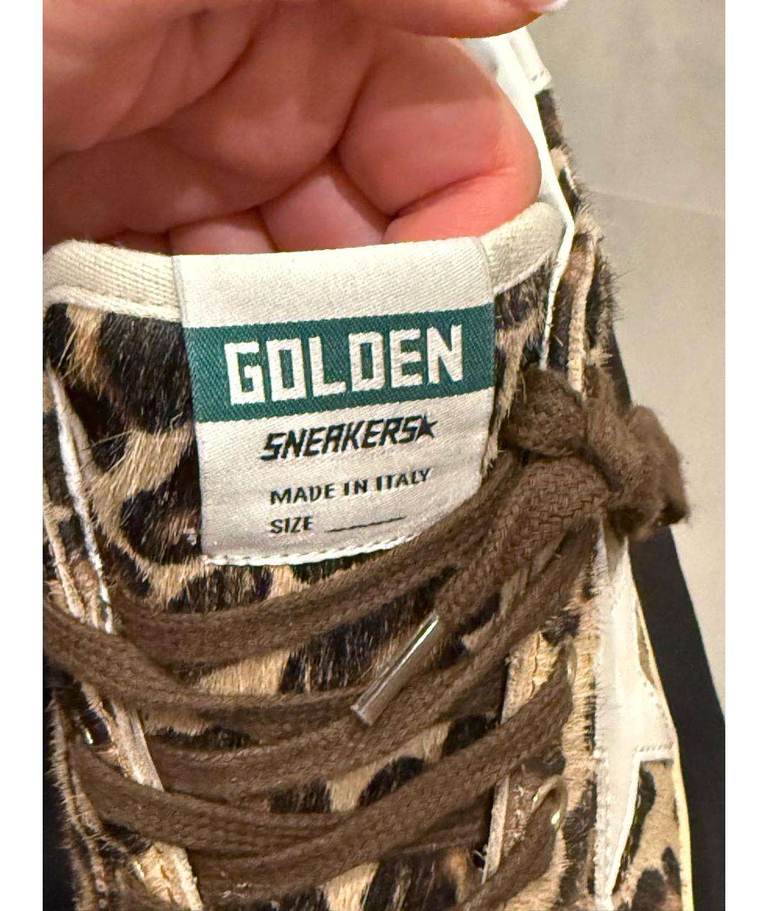 GOLDEN GOOSE Коричневые кожаные кеды, фото 4