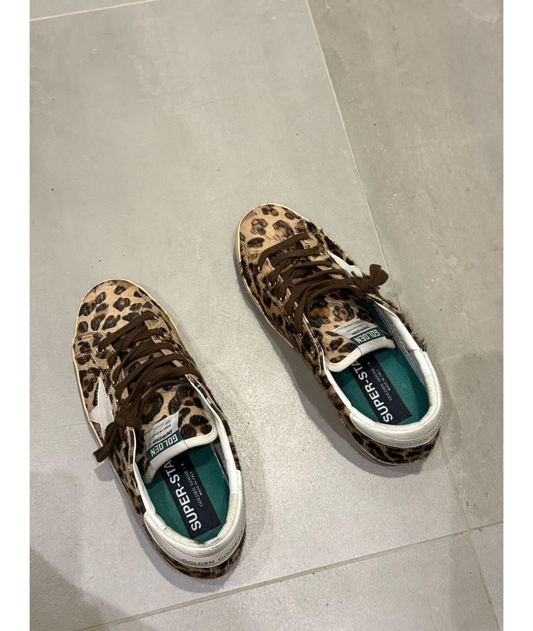 GOLDEN GOOSE Коричневые кожаные кеды, фото 6