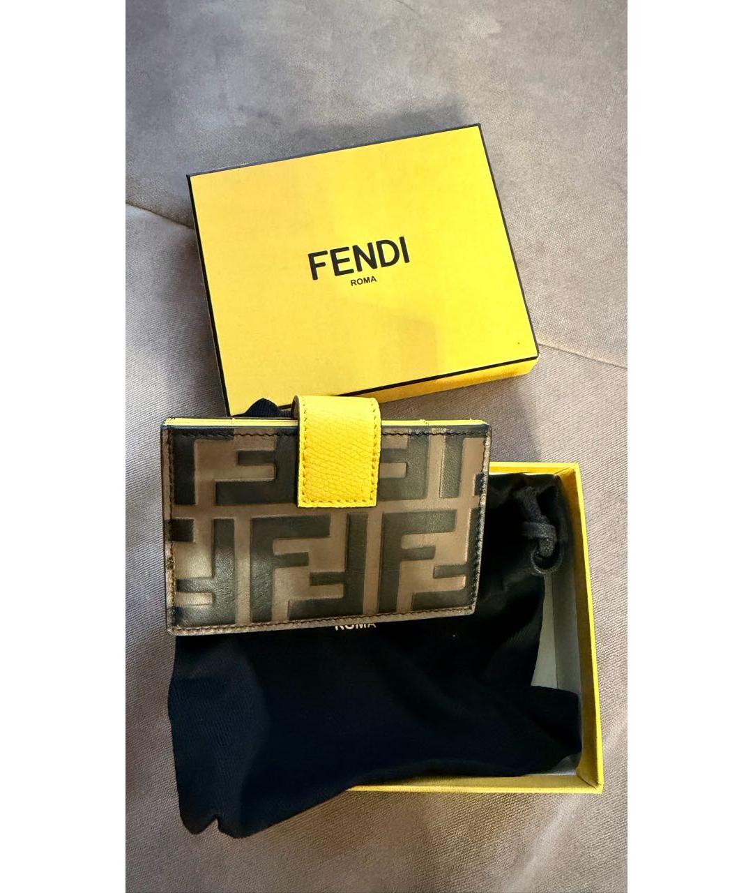 FENDI Коричневый кардхолдер, фото 2