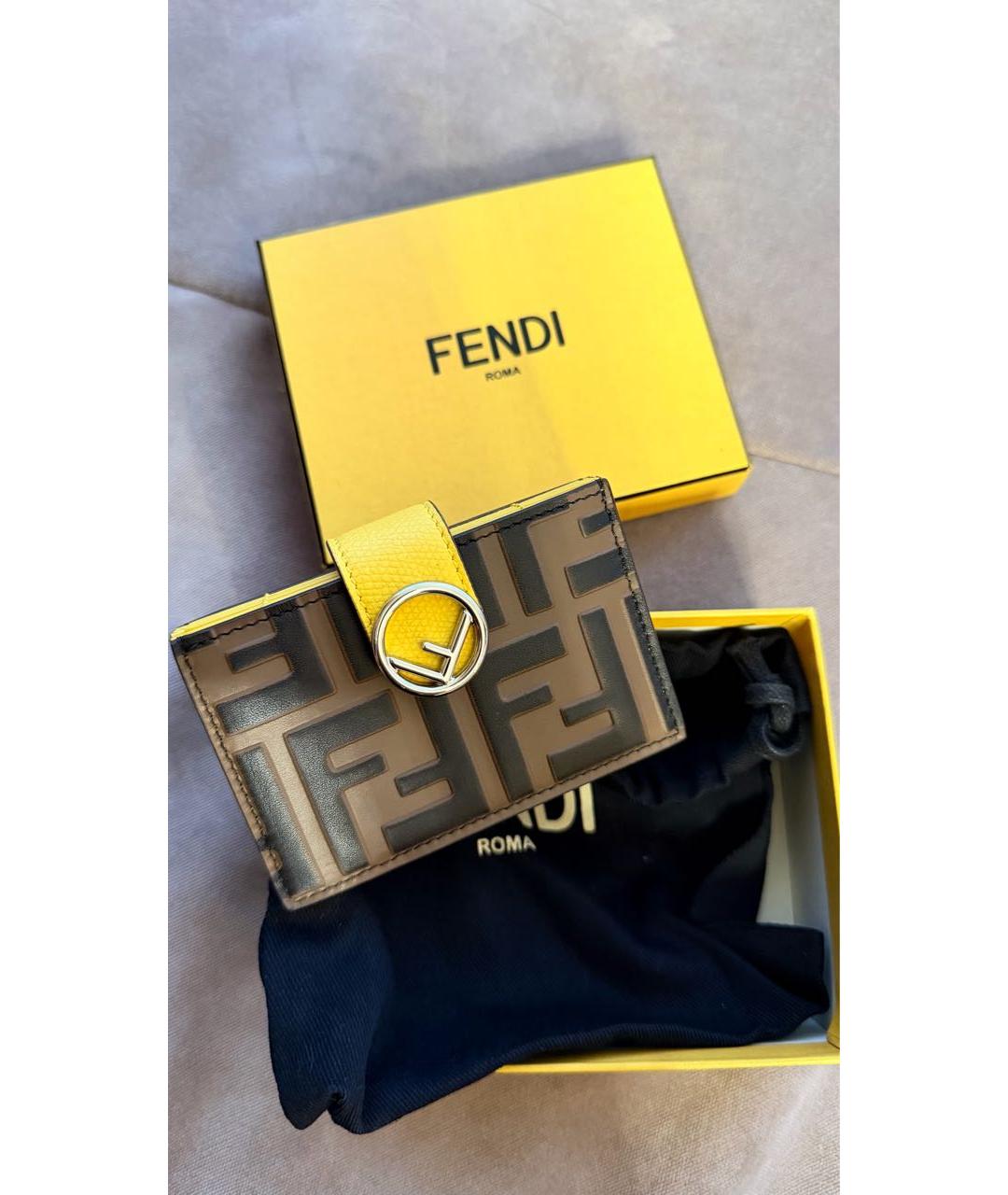 FENDI Коричневый кардхолдер, фото 4