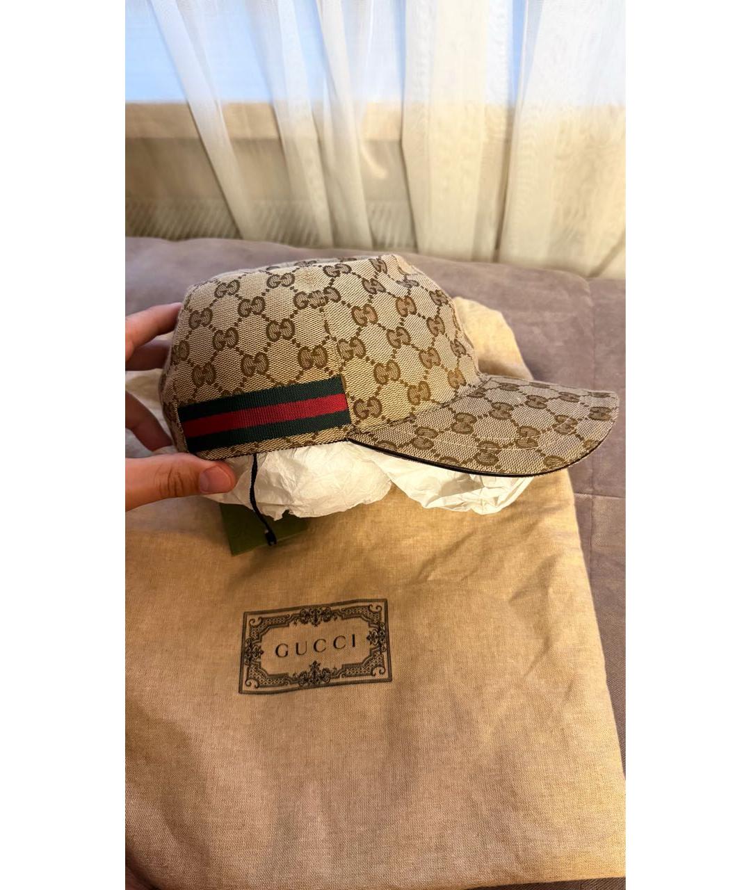 GUCCI Бежевая кепка/бейсболка, фото 2