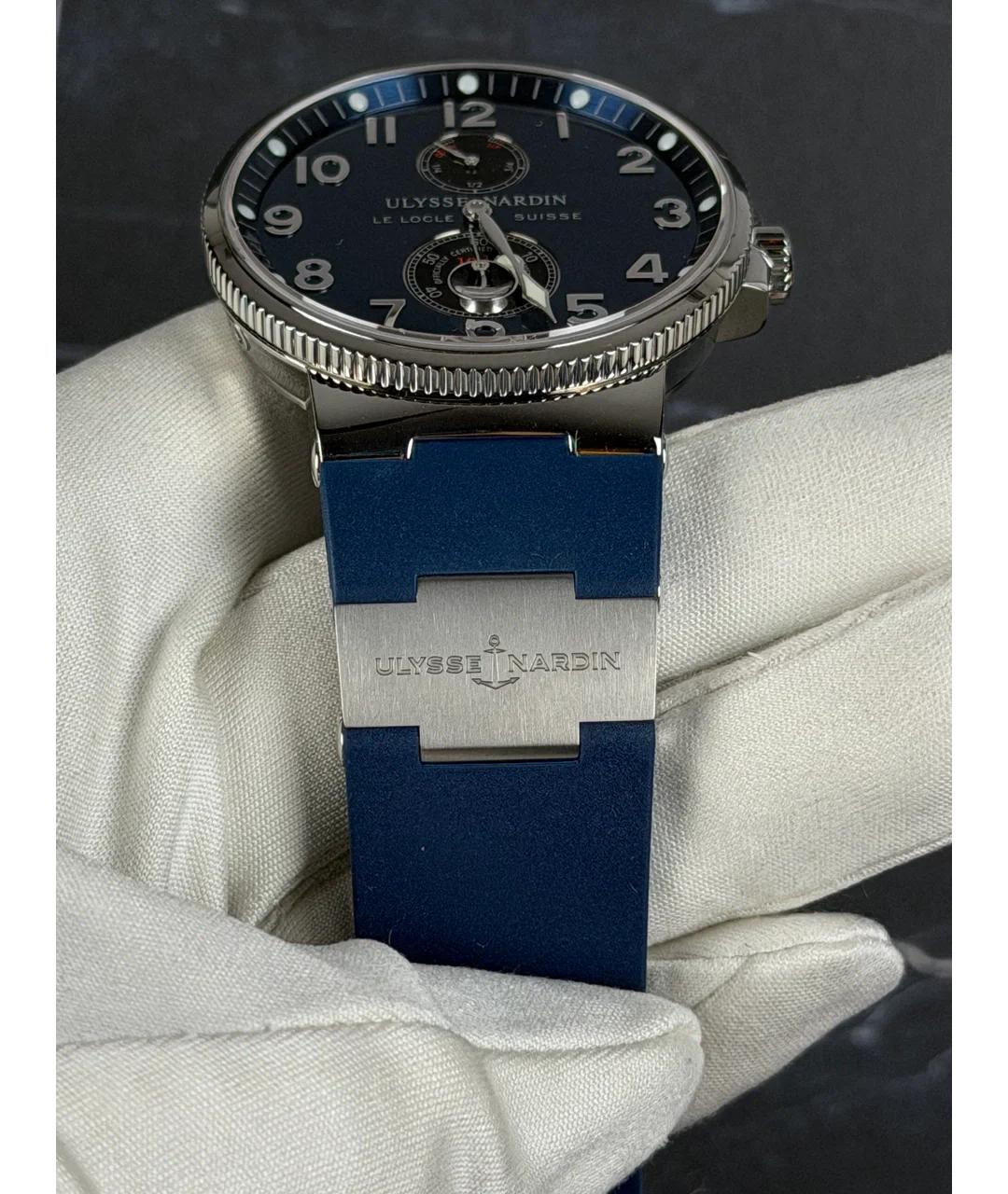 Ulysse Nardin Синие металлические часы, фото 4