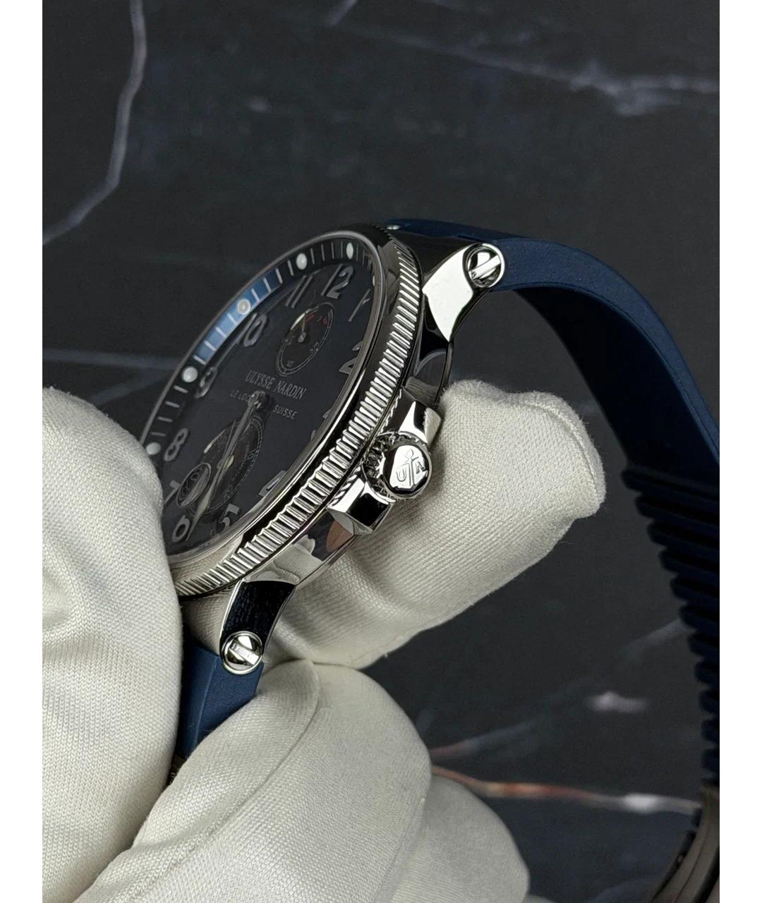 Ulysse Nardin Синие металлические часы, фото 3