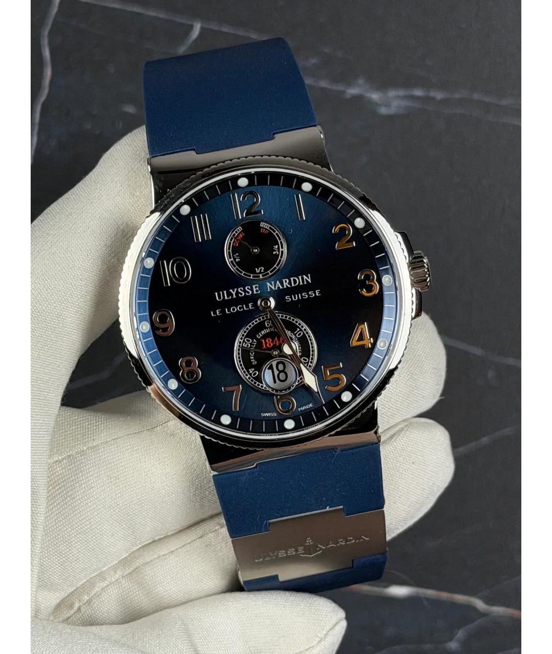 Ulysse Nardin Синие металлические часы, фото 2