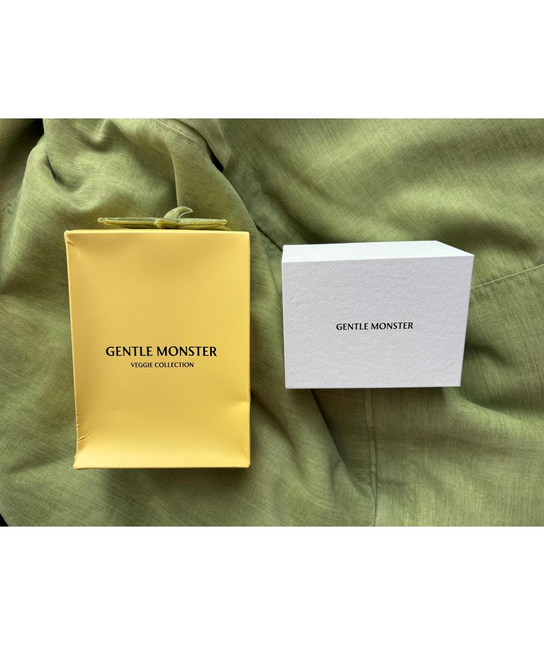 GENTLE MONSTER Желтые металлические солнцезащитные очки, фото 6