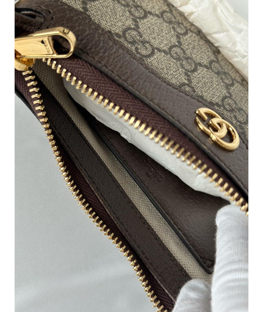 GUCCI Бежевая канва сумка с короткими ручками, фото 6