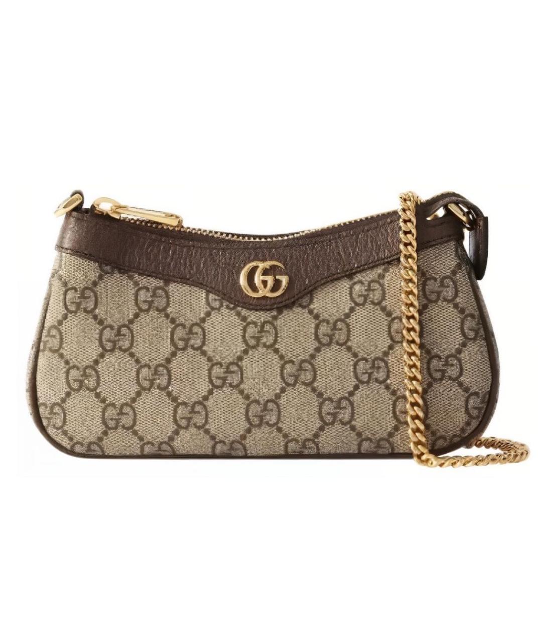 GUCCI Бежевая канва сумка с короткими ручками, фото 8