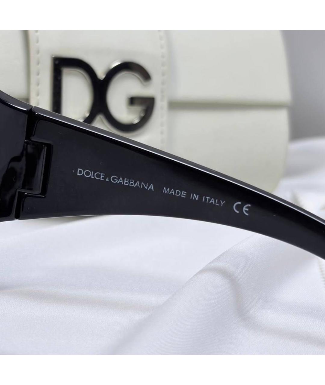 DOLCE&GABBANA Черные пластиковые солнцезащитные очки, фото 7