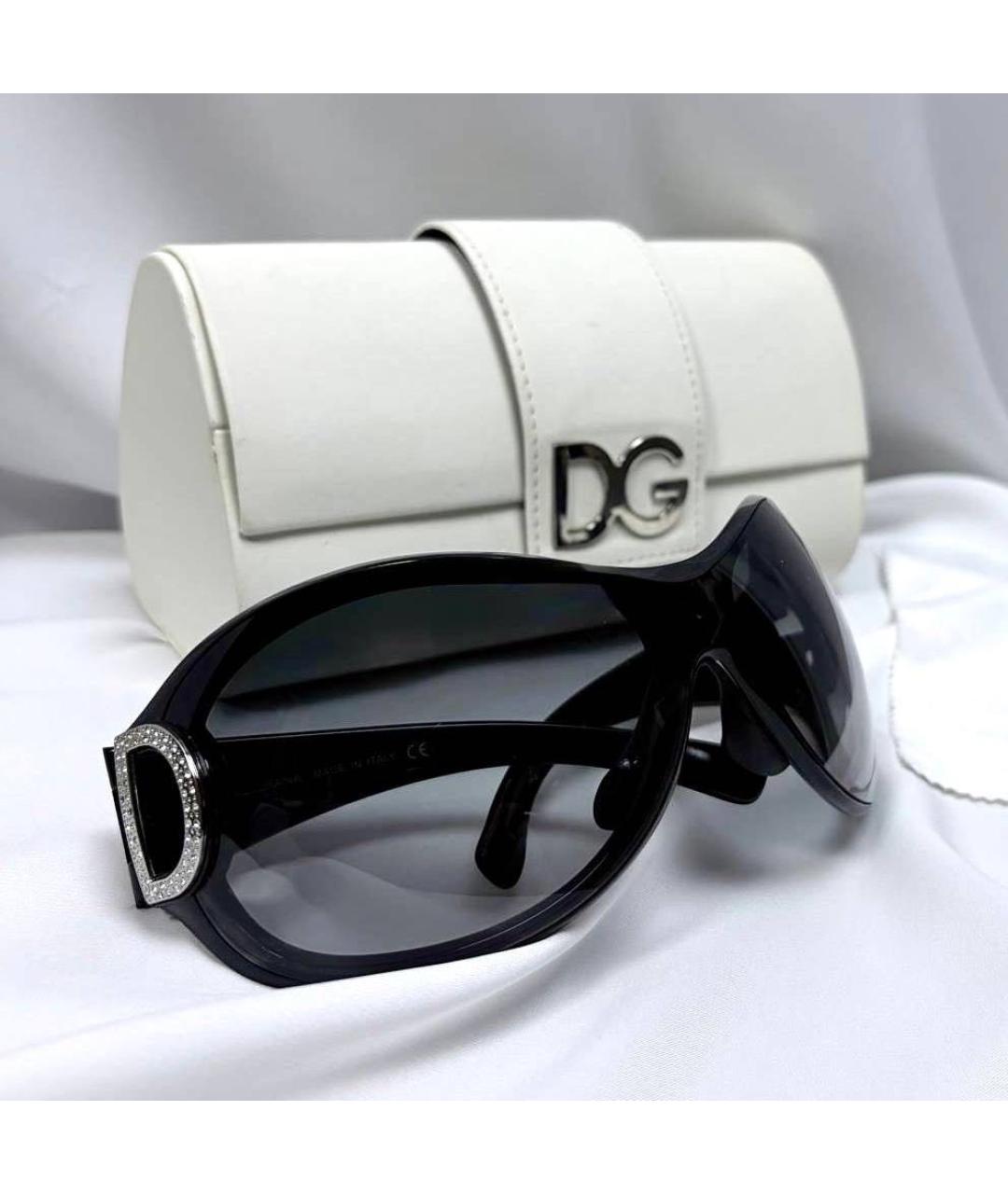 DOLCE&GABBANA Черные пластиковые солнцезащитные очки, фото 2