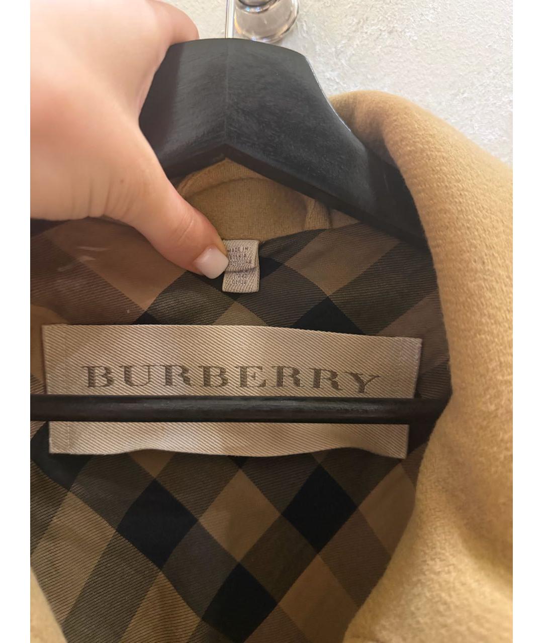 BURBERRY Коричневое шерстяное пальто, фото 3