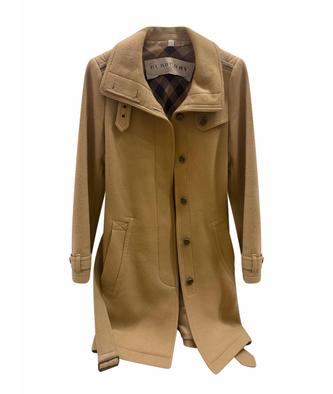 BURBERRY Коричневое шерстяное пальто, фото 1