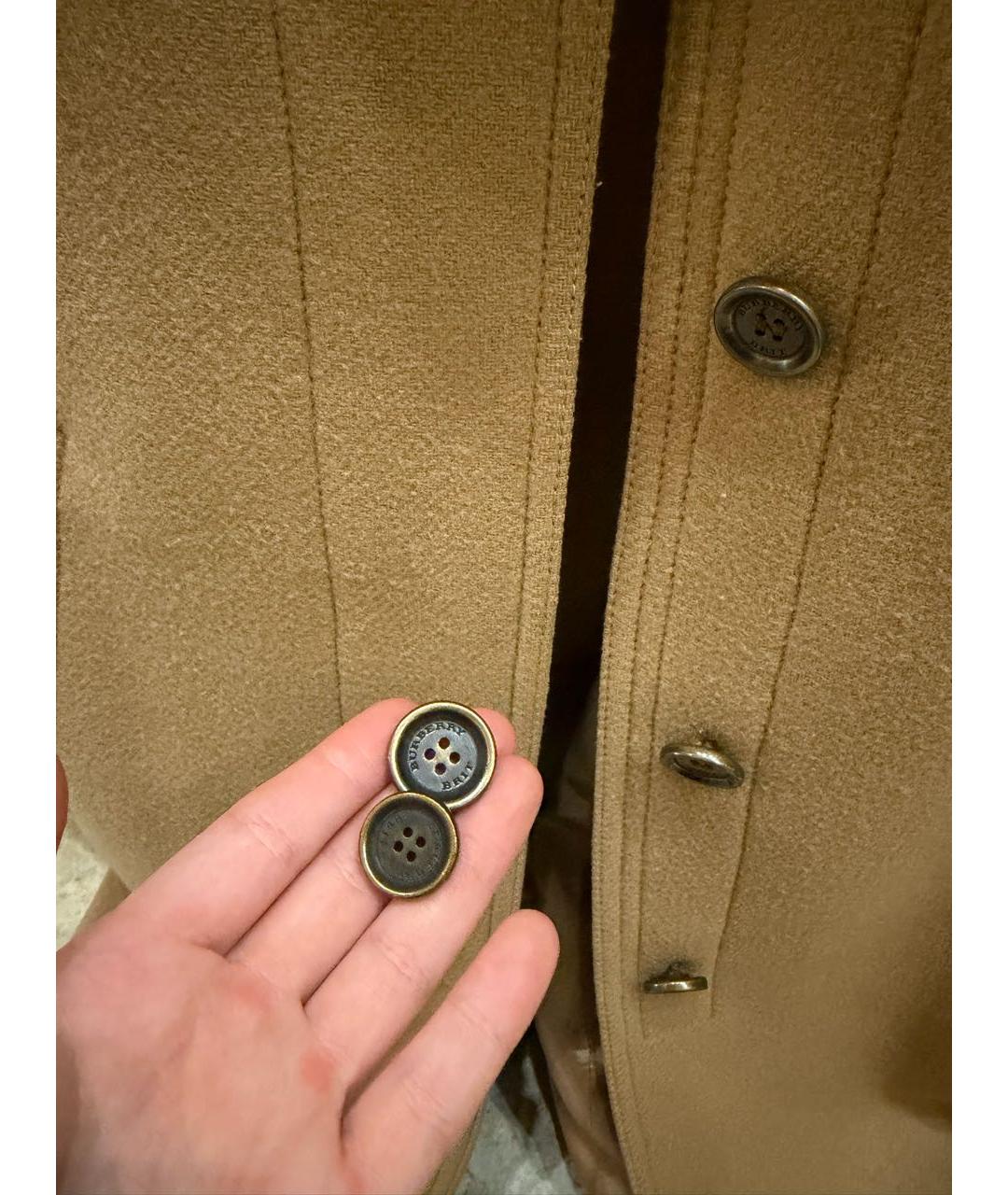 BURBERRY Коричневое шерстяное пальто, фото 4