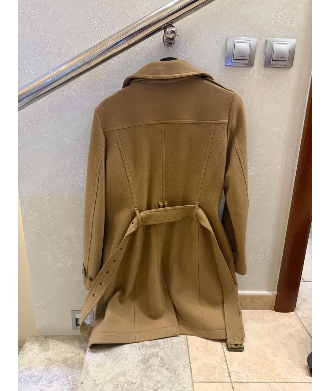 BURBERRY Коричневое шерстяное пальто, фото 2