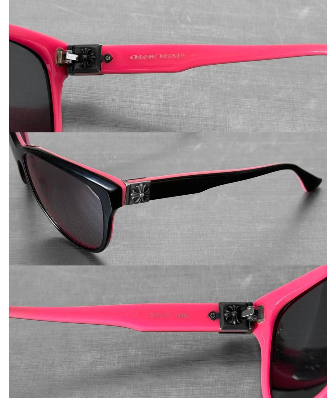 CHROME HEARTS Черные пластиковые солнцезащитные очки, фото 4