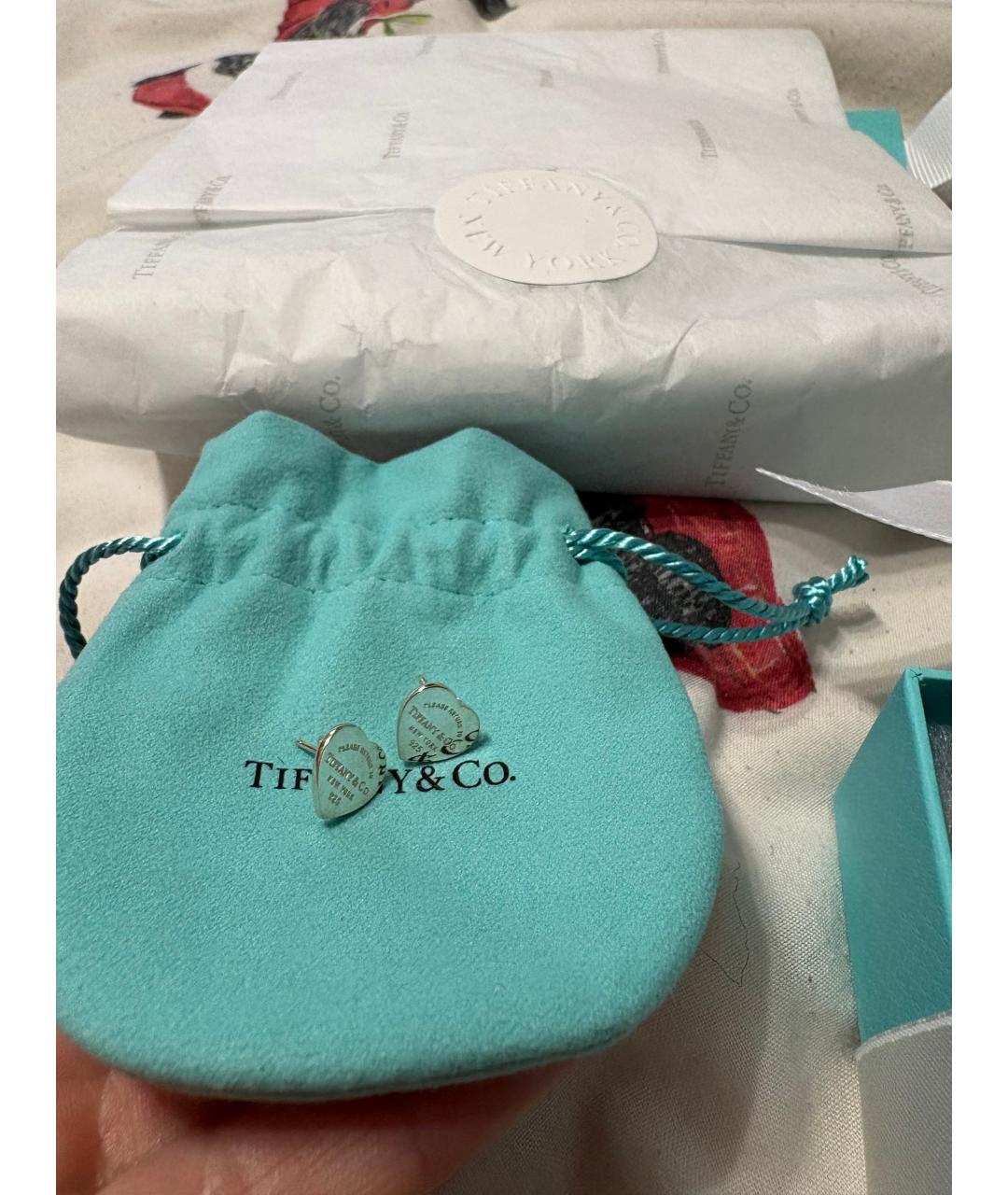 TIFFANY&CO Серебряные серебряные серьги, фото 3