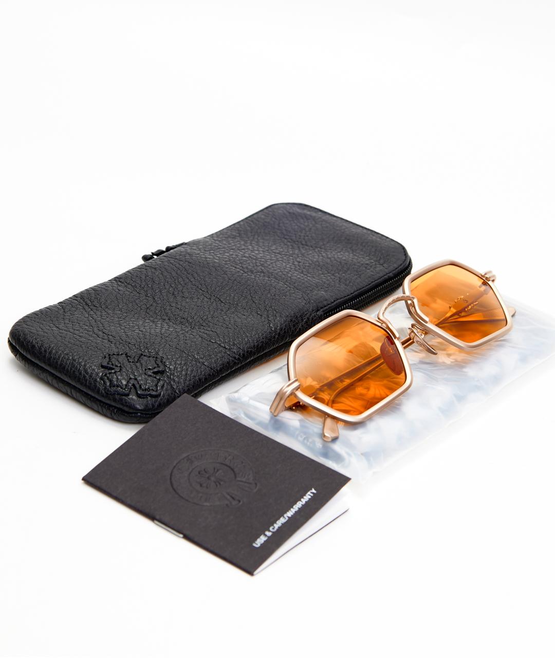 CHROME HEARTS Оранжевые металлические солнцезащитные очки, фото 5